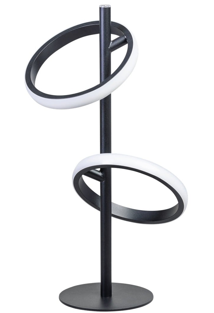 ETH Jaimy Tafellamp 2x led Ring 2700K 3 stap dimmer inc. Zwart 12w 495Lm