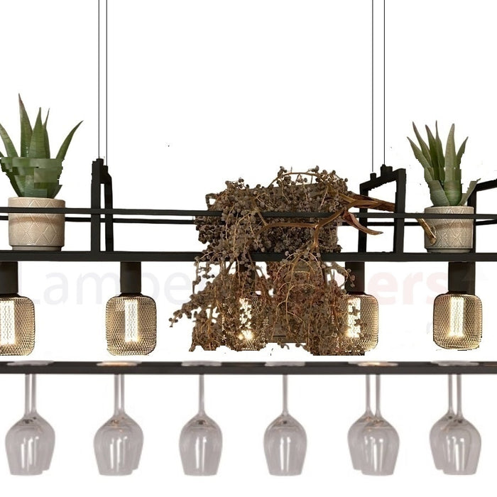 Freelight Hanglamp Barista Zwart 120cm 5 Lichts E27