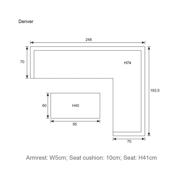 Garden Impressions Denver loungeset 4-delig - zwart
