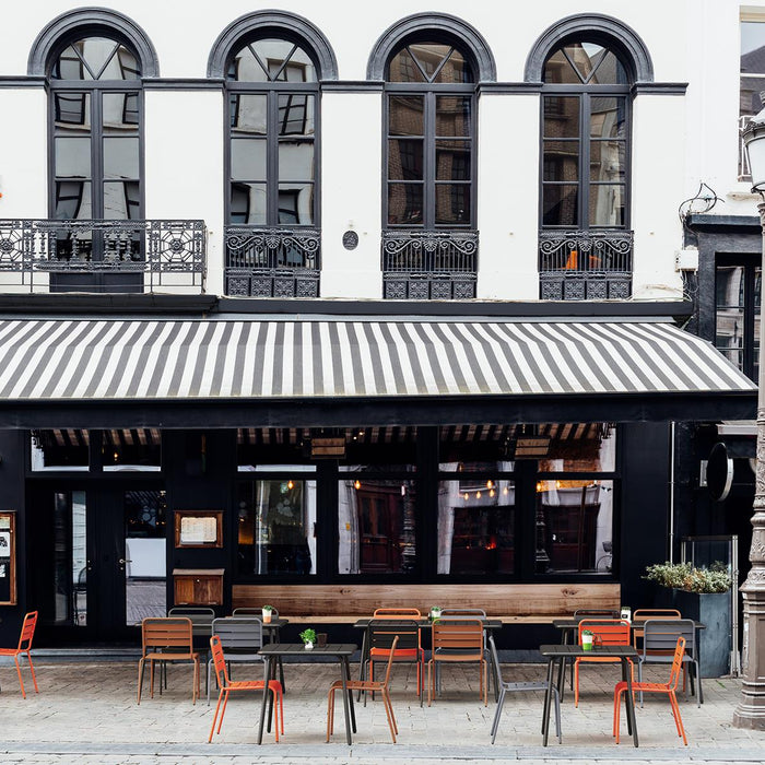 Metalen tuinset Max zwart 150 cm