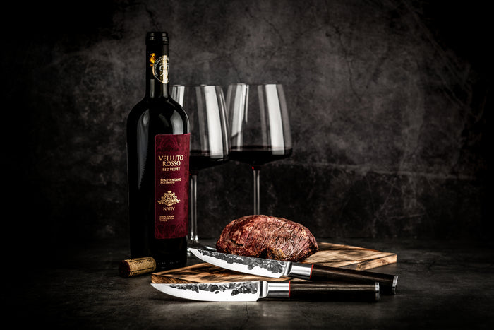 Forged Sebra Steakmessen 4-delig - Sebrahout - In Houten Giftbox