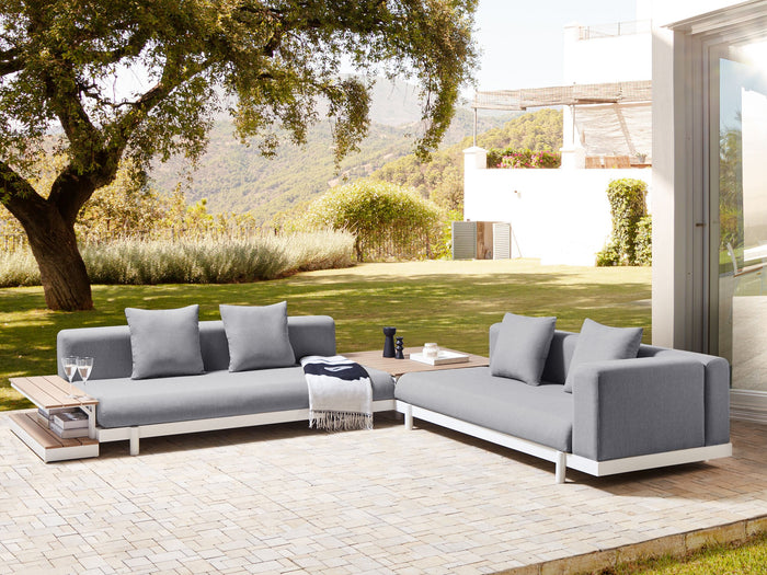 Beliani - MISSANELLO - Loungeset - Grijs - Aluminium|Polyester