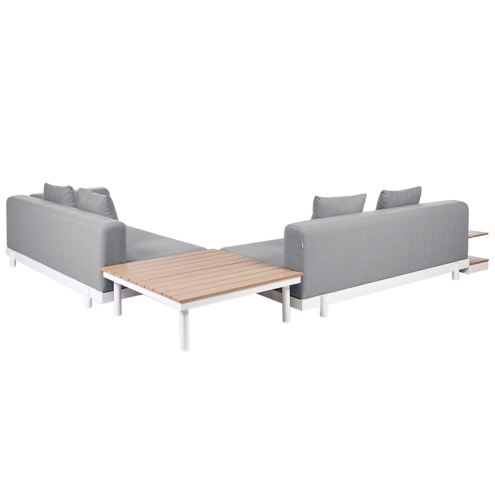 Beliani - MISSANELLO - Loungeset - Grijs - Aluminium|Polyester