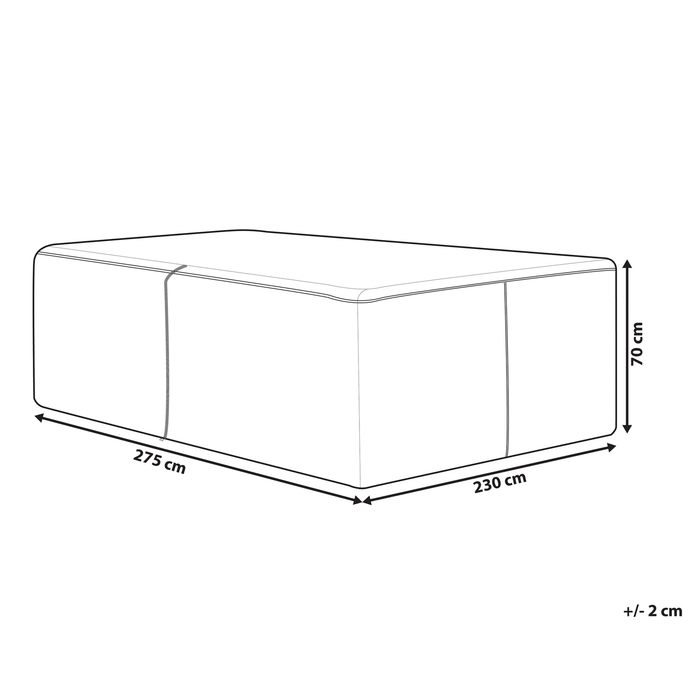 Beliani-CHUVA-Beschermhoes voor tuinmeubelset MAESTRO-Grijs -Polyester