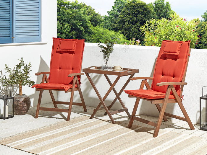 Beliani - AMANTEA - Bistroset - Donkerbruin - Acaciahout