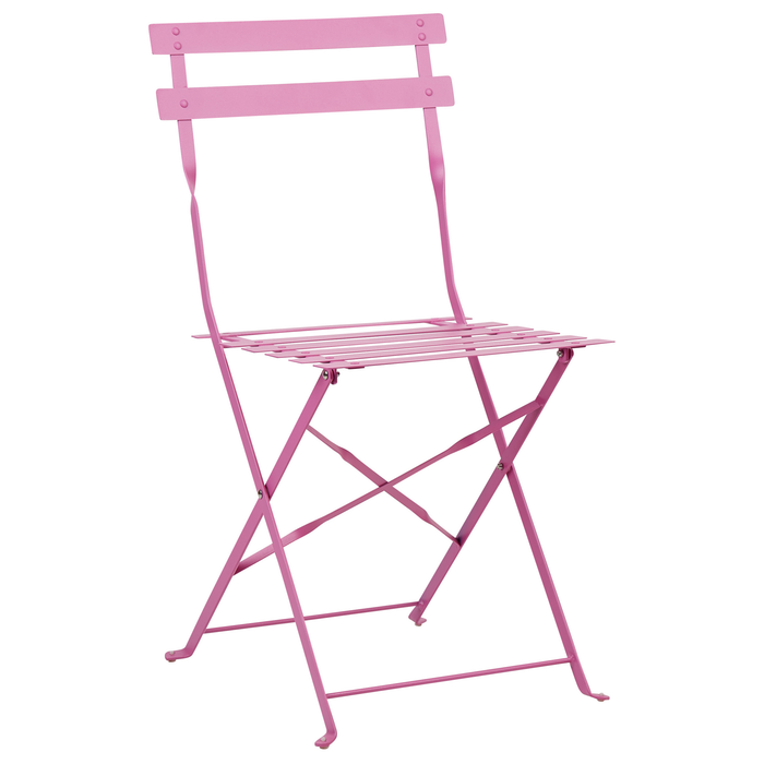 Beliani - FIORI - Bistroset voor 2 - Roze - Staal