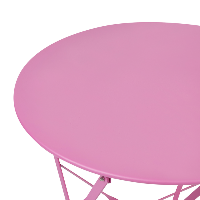 Beliani - FIORI - Bistroset voor 2 - Roze - Staal