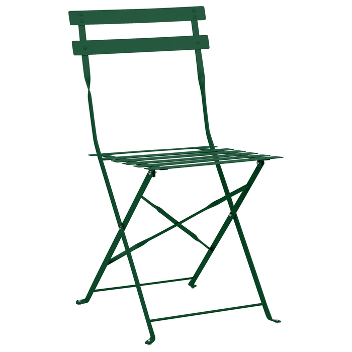 Beliani - FIORI - Bistroset voor 2 - Donkergroen - Staal