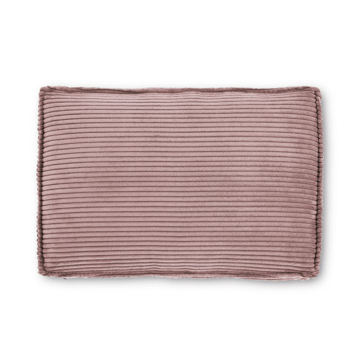 Kave Home - Blok kussen in roze corduroy met brede naad, 40 x 60 cm