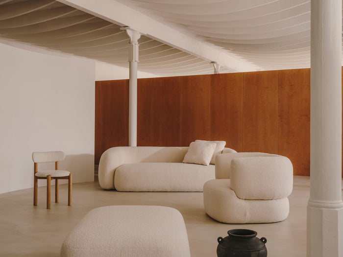 Kave Home - Aiguablava ronde salontafel in wit cement, Ø 90 cm