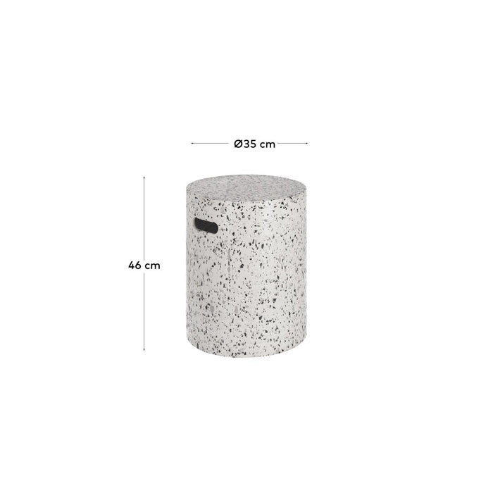 Kave Home - Jenell kruk wit terrazzo Ø 35 cm