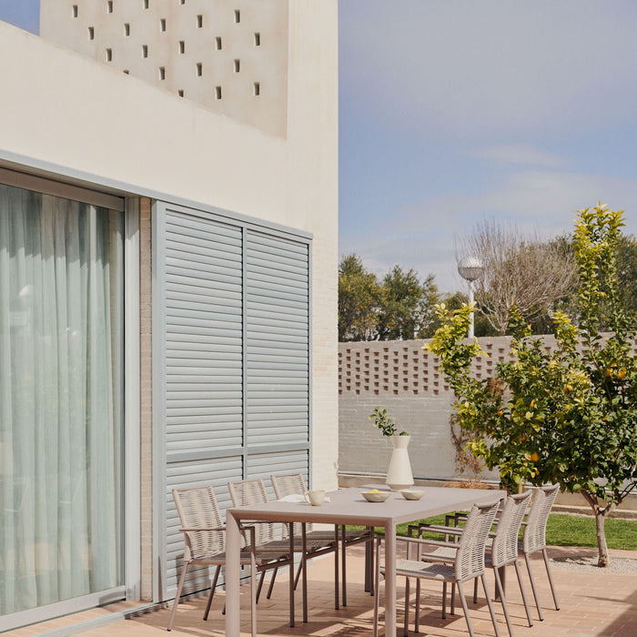 Kave Home - Culip buitentafel in aluminium met bruine afwerking 180 x