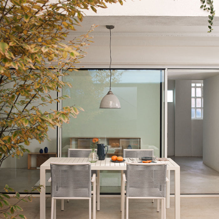 Kave Home - Culip buitentafel van aluminium met witte afwerking 180 x