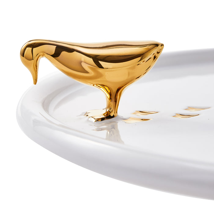 POLSPOTTEN Walking Duck Plateau - Wit