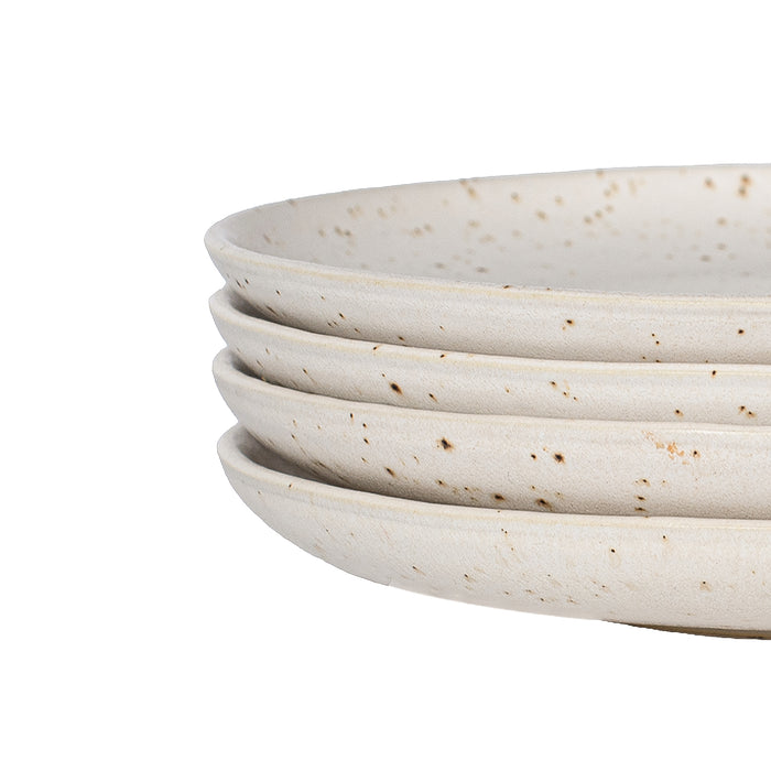 by fonQ Mixed Ceramics Gebaksbordjes 4st. - Ø 17 cm - Crème