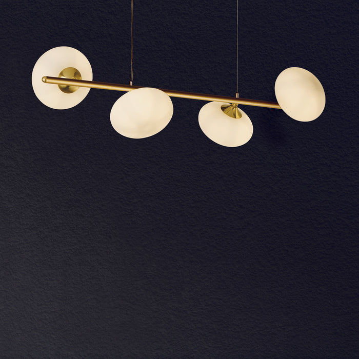 Searchlight Pebble Hanglamp 4-lichts - Goud
