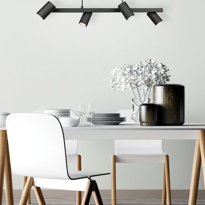 Trio Marley Hanglamp Mat Zwart - 4x GU10