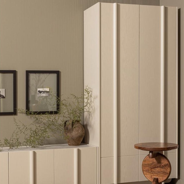 WOOOD Basu Hoge Opbergkast Grenenhout B 100 cm - Dust