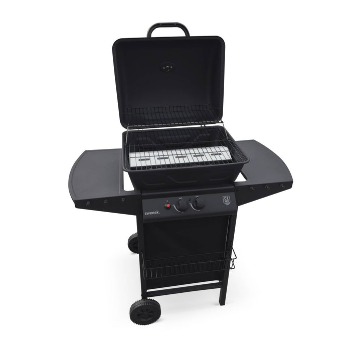 sweeek - Gasbarbecue, 2 branders met grilloppervlak 48,5x37,5cm