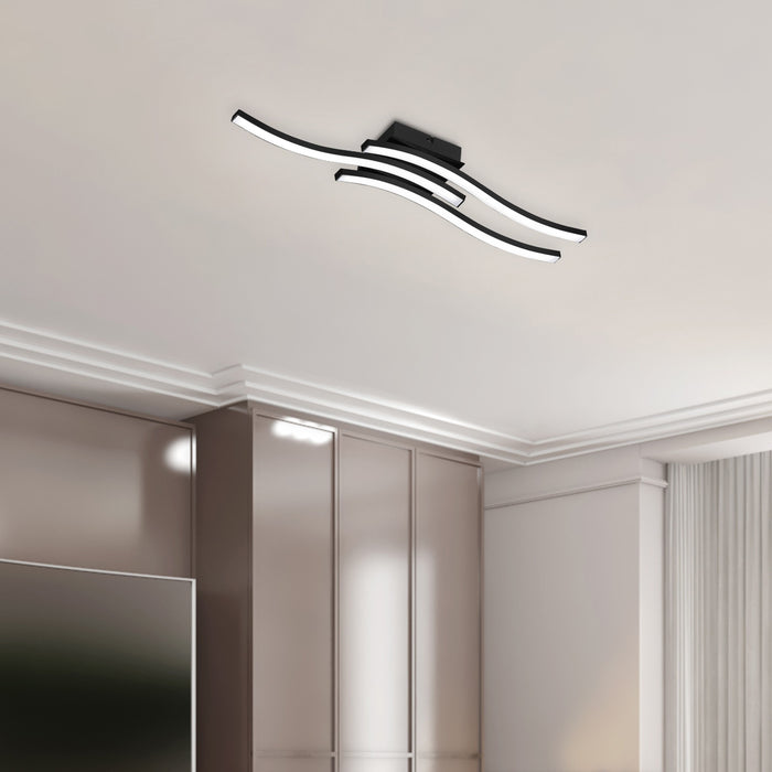 Reality Route Plafondlamp Mat Zwart - 3-lichts