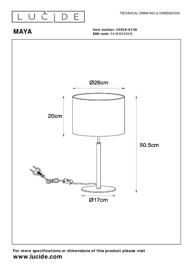Lucide MAYA Tafellamp - Beige