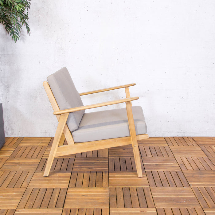 SenS-Line Lissabon Loungestoel Acaciahout - Taupe