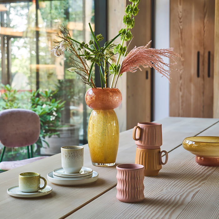 Villa Collection Styles Glazen Vaas - Geel / Oranje