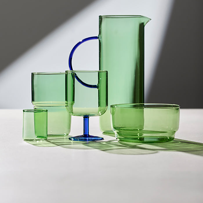 Lyngby Torino Wijnglazen 2st. - Groen / Blauw