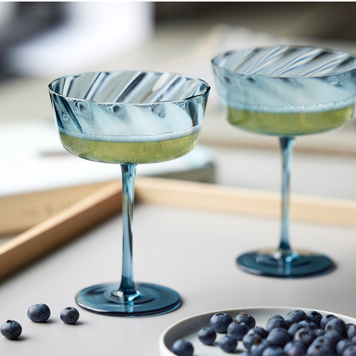 Lyngby Vienna Champagneglazen 4st. - Blauw