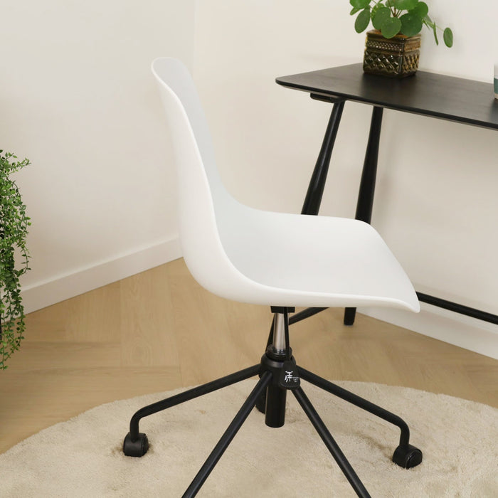 Nolon Nout-Pip Bureaustoel Wit - Kunststof - Zwart Onderstel