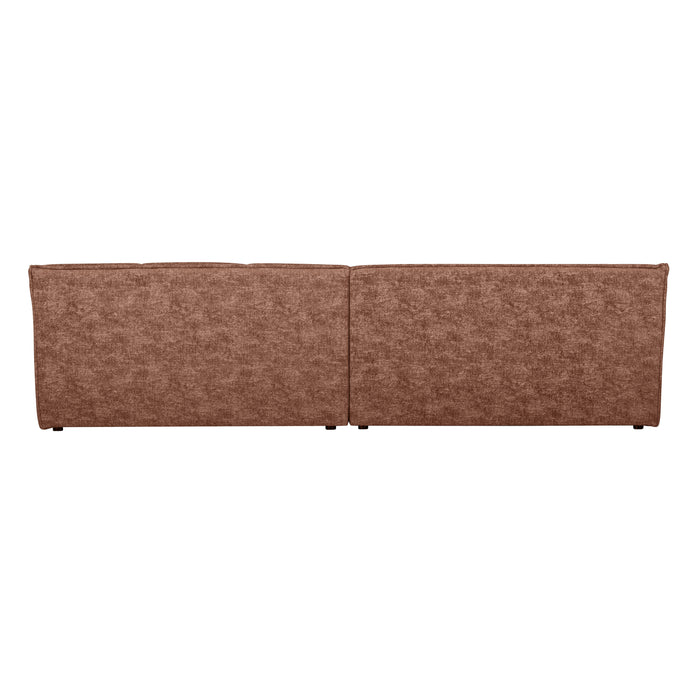 WOOOD Timor 4-Zits Bank - Polyester - Brick Melange - 81x297x92
