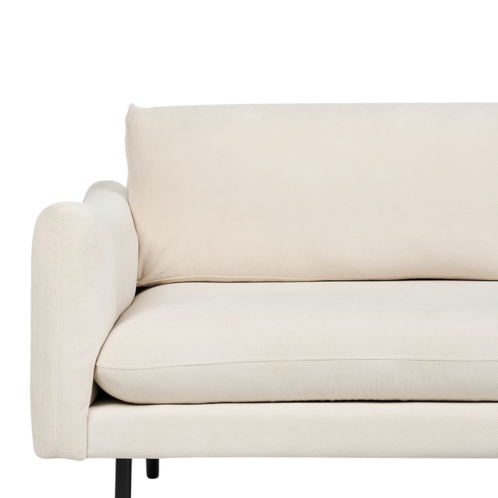 Beliani - VINTERBRO - Driezitsbank - Lichtbeige - Polyester