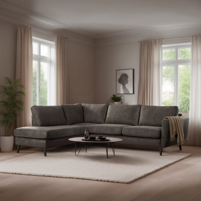 Vurna Linda 3-zits hoekbank links - taupe