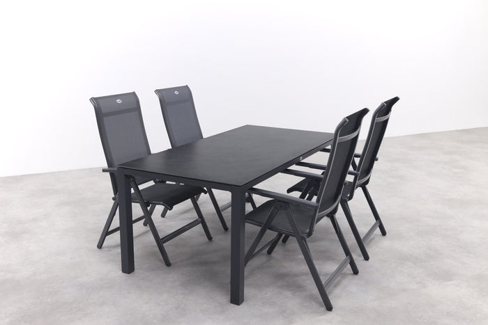 Hartman Milaan|Chaneo verstelbare tuinset - 180x90 cm. - 5-delig