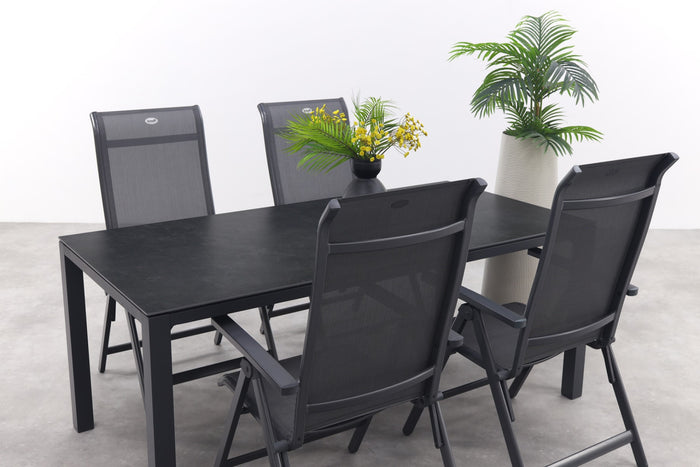 Hartman Milaan|Chaneo verstelbare tuinset - 180x90 cm. - 5-delig