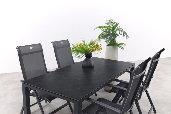 Hartman Milaan|Chaneo verstelbare tuinset - 180x90 cm. - 5-delig