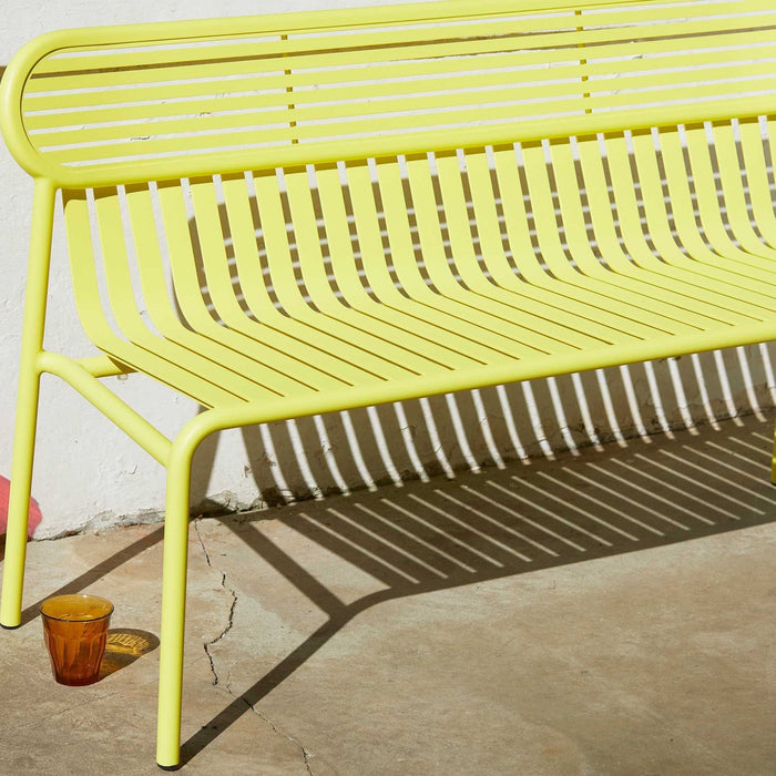 Petite Friture Week-end tuinbank met rugleuning Ocean Blue