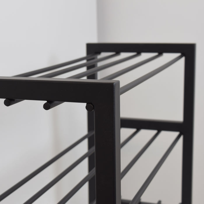 LOFT42 Hall Dubbel schoenenrek - Metaal - Zwart