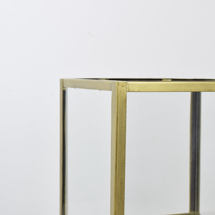 LOFT42 Flint Staand Windlicht Antique Messing - Metaal