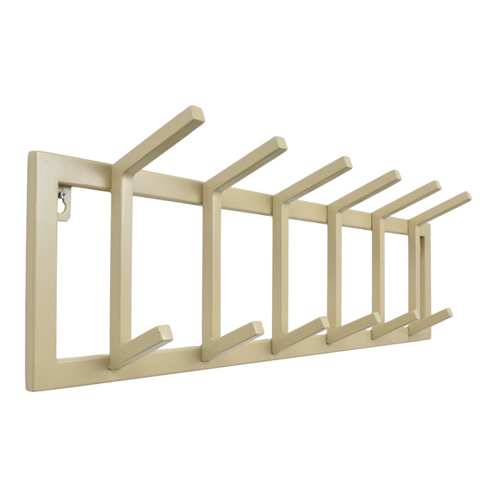 LOFT42 Kapstok Jaimy Single - Beige – 6 dubbele haken - 80x24x12