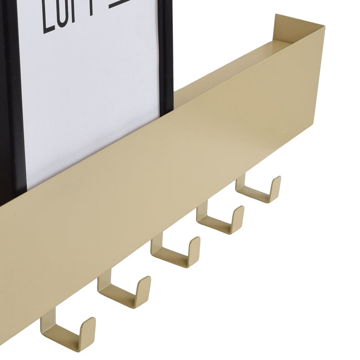 LOFT42 Mula Wandkapstok - 61x19x6 - Beige - Metaal - 6 haken