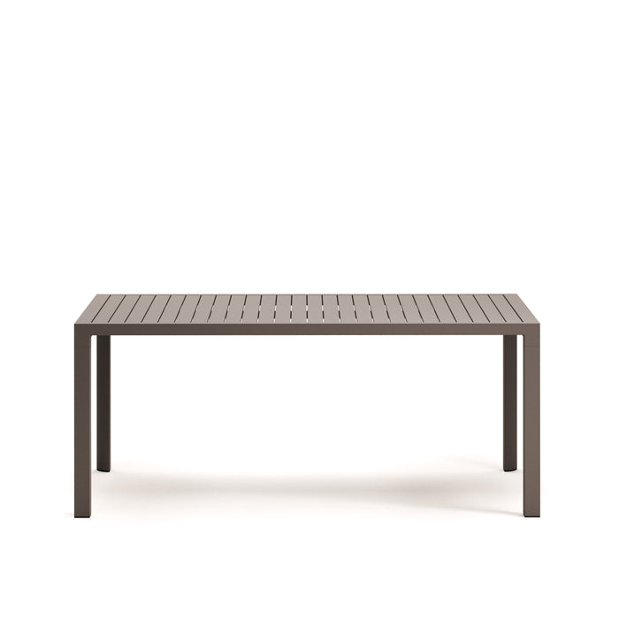 Kave Home - Culip buitentafel in aluminium met bruine afwerking 180 x
