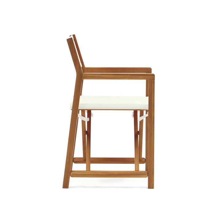 Kave Home - Thianna opvouwbare tuinstoel in beige met massief