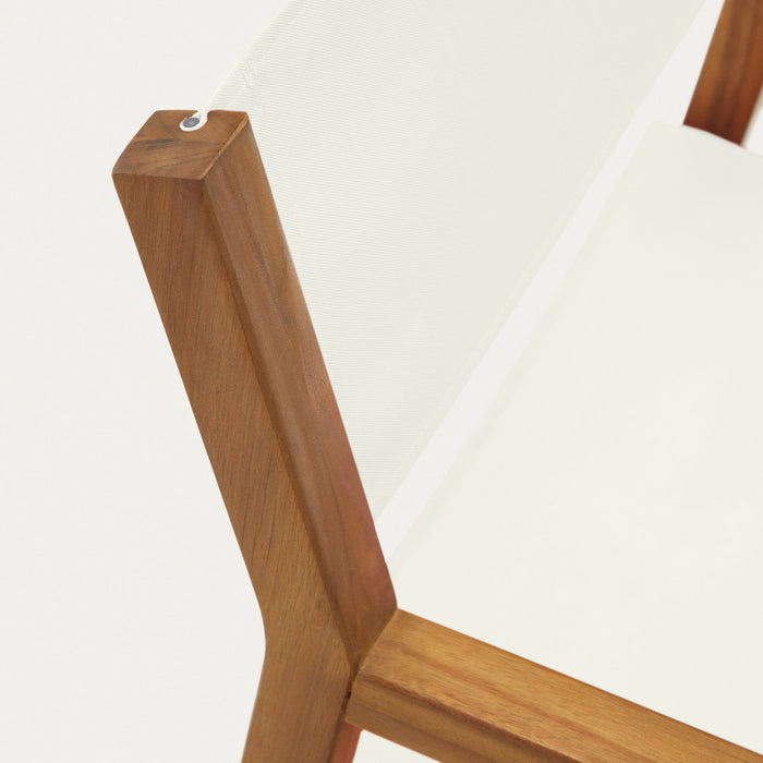 Kave Home - Thianna opvouwbare tuinstoel in beige met massief