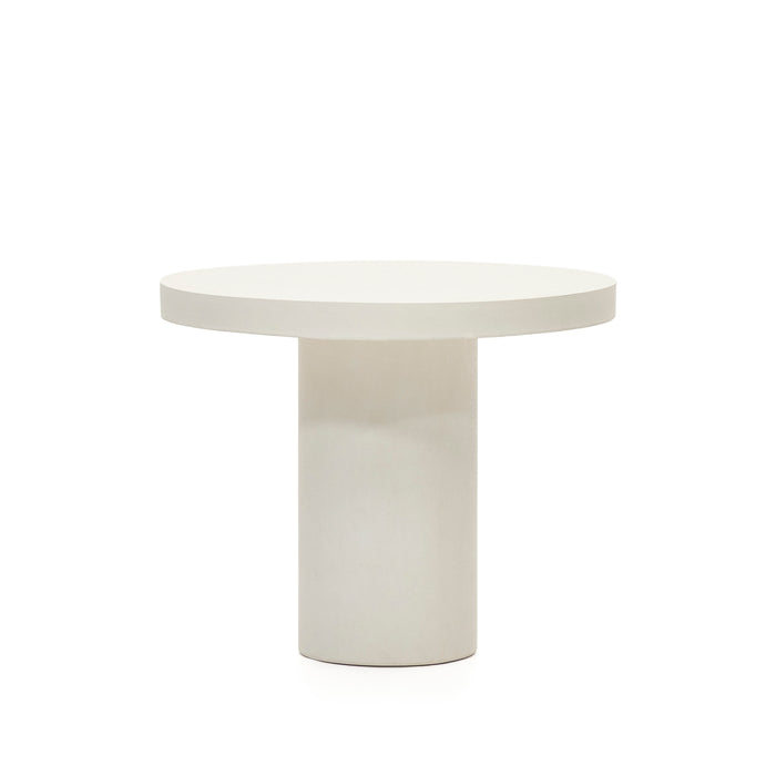 Kave Home - Aiguablava ronde tafel in wit cement, Ø 90 cm