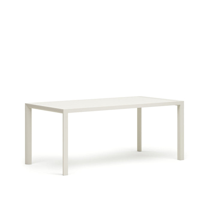 Kave Home - Culip buitentafel van aluminium met witte afwerking 180 x