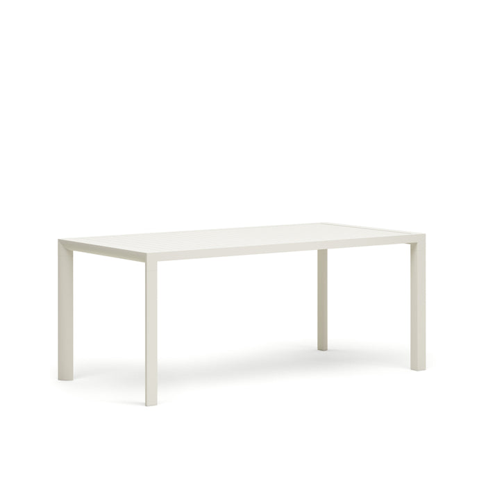 Kave Home - Culip buitentafel van aluminium met witte afwerking 180 x