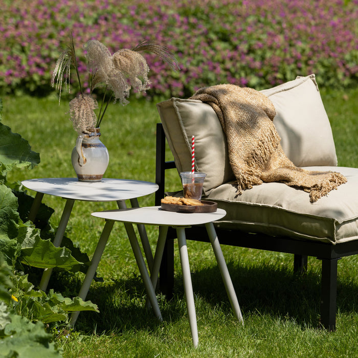 WOOOD Aivy Outdoor Bijzettafel - Metaal - Mist - 45x58