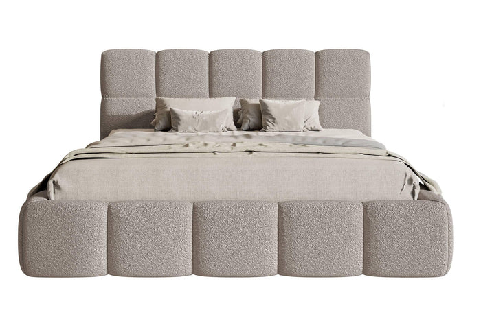 NADUVI Collection Chloe Bedframe 180 x 200 cm - Bouclé - Taupe