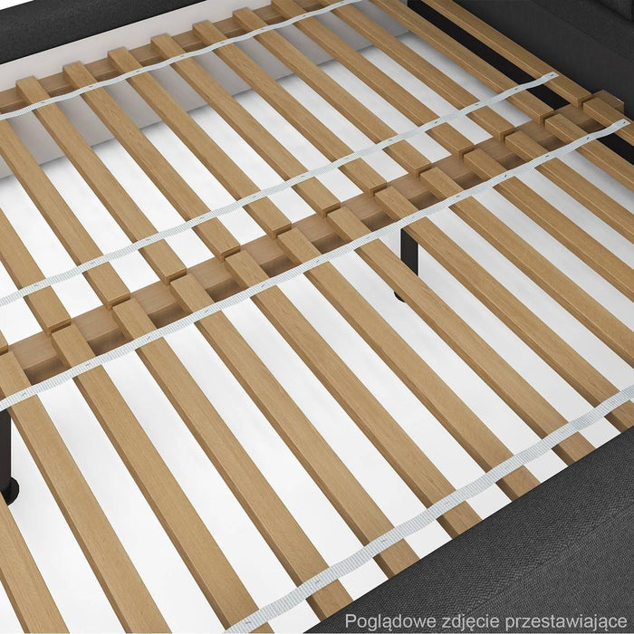 NADUVI Collection Chloe Bedframe 180 x 200 cm - Chenille - Lichtbeige